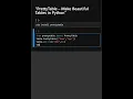 PrettyTable Make Beautiful Tables in Python