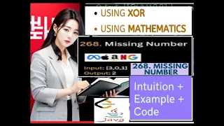 LeetCode 268 Missing Number Java Code XOR Method Simple Math Formula Step-by-Step Tutorial