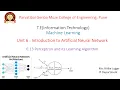 6 13 Perceptron and its Learning Algorithm Part 2 Artificial Neural Network Machine Learning