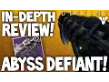 Destiny Abyss Defiant In-Depth Review Crota s End Hard Mode Auto Rifle Focused Fire Hip Fire
