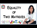 Equality of two Matrices Matrices Precalculus Mathacademy