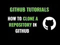How to clone a repository in GitHub