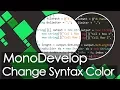 how to change syntax highlighting color scheme of MonoDevelop