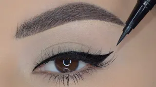 Eyeliner Tutorial For Beginners طريقة رسم الايلاينر للمبتدئات 