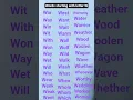 Words starting with letter W