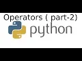 Operators part-2 Python Programming in Nepali