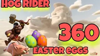 clash of clans hog rider 360 easter eggs 2017