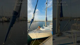 Obsessed with cleaning my boat✨#boat #sailboat #boatlife #sailinglife