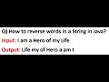 How to reverse words in a String in Java Java Interview Programs Latest 2024