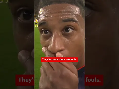 The Supercup ref cam caught this discussion with Olise 🎥🗣️