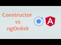 Ionic Angular - constructor vs ngOnInit