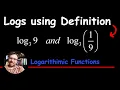 Evaluate the Logarithm log - 3 9 Using the Definition Log Definition