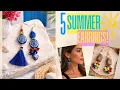 I Made 5 Summer Earrings with Jesse James Beads from Walmart DIY Tutorial