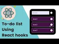 To-do list using react hooks