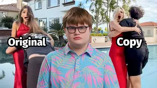 copying someone is not following a 