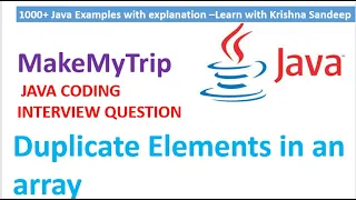 Java Program to find duplicate elements in an array