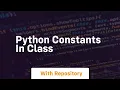 python constants in class
