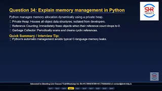 Top 10 Advanced Python Interview Questions Part 4 SHR Trinity