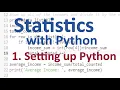 Installing Python and Getting Data - Stats Series