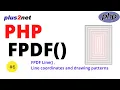 Drawing patterns of lines on PDF document by FPDF class in PHP using color and width of the line