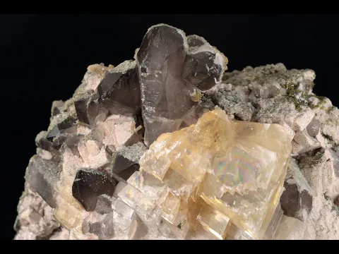 スモーキークォーツ カルサイト共生 1.5kg｜天然石 通販キラリ石