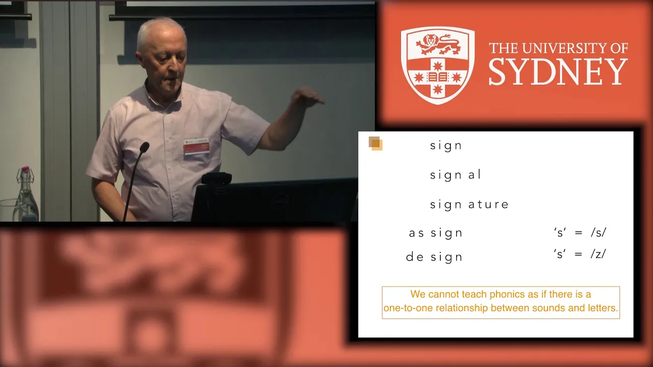 The Role of Phonics in Learning to be Literate: Sydney Symposium 10 February 2018