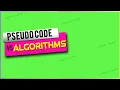 Pseudo Code vs Algorithms
