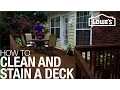 Washing Sanding Staining to Restore a Deck