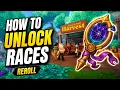 How to UNLOCK ALL RACES how to REROLL RACE in THE PORTAL Roblox