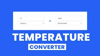 Temperature Converter App using Javascript - Javascript Temperature Coverter codingscape