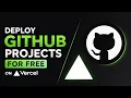 How to deploy Github projects for FREE on Vercel