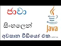 Java Sinhala Tutorial 69 - simple java program