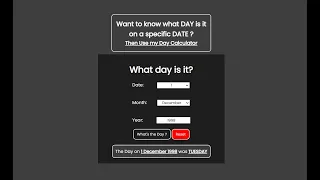 Day Finder of Specific Date In JavaScript With Source Code Source Code Projects