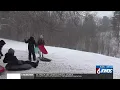 Kids enjoy the first snow day of the year