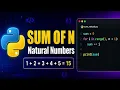 Python Program to Find Sum of N Natural Numbers