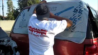 Ford Rear Window Sticker Wrap Installation - How to install Perforated Vinyl