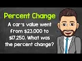 How to Calculate Percent Change Example 2 Math with Mr J