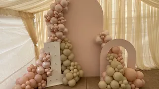 NUDE + PINK DOUBLE STUFFED BALLOON GARLAND | BALLOON STYLIST | SETUP WITH ME