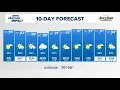 Brad s 10-day forecast predicts mid-90s with scattered thunderstorms