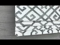 Gray and White Chinoiserie Lattice Faux Roman Shade Valance Jing in Regal