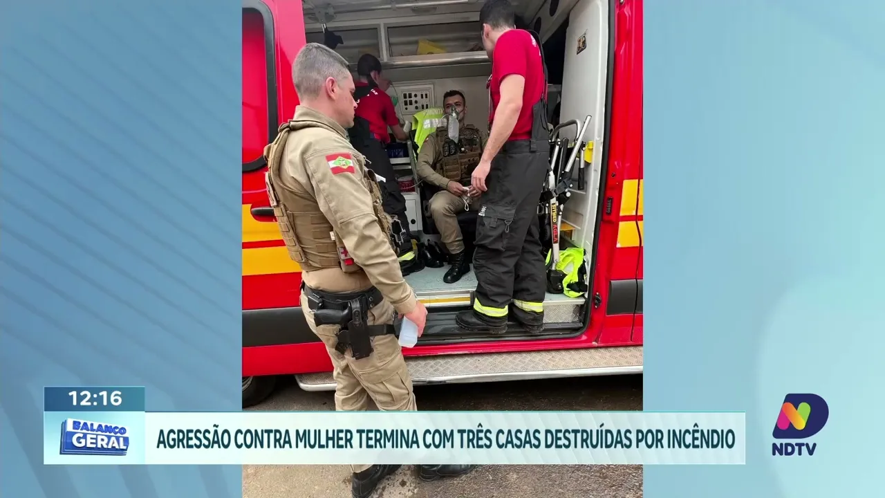Ocorrência de Agressão Contra Mulher Termina em Incêndio que Destrói Três Casas