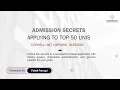 Cracking Admissions to the Top 50 Universities - Cornell Harvard UMich U Chicago NYU MIT