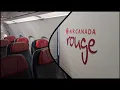 Airbus A321-200 Renovated Economy Business Class Preferred Seats 2 Seat Row Food Menu AC Rouge
