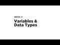 Variables Data Types Operators Type Casting and Input - FreeCode Python Week 2