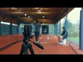 Pocket Radar Baseball Set Up Hitting Into Net with Radar Behind Hitter
