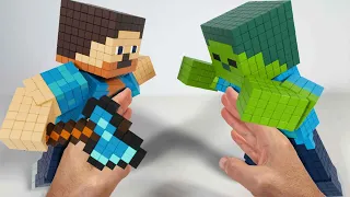 Steve VS Zombie Minecraft Animation Magnetic Games