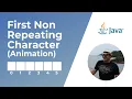 First Non-Repeating Character in a String Animation Coding Interview Question