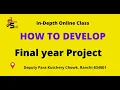 How to Develop Final year Project B-TECH CSE BCA MCA CodeWithHarry P - H