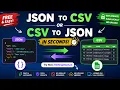 How to Convert JSON to CSV CSV to JSON for FREE No Upload FileForge Tools