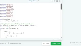 Beautiful Triplets hackerrank solution
